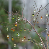 Glasdroppe 'Olivine' 5-pack