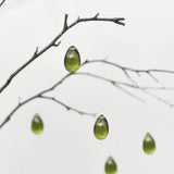 Glasdroppe 'Olivine' 5-pack