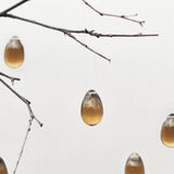 Glasdroppe 'Smoked Topaz' 5-pack