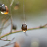 Glasdroppe 'Smoked Topaz' 5-pack