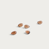 Glasdroppe 'Smoked Topaz' 5-pack