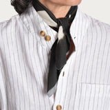 Trädgårdsscarf 'Wild Clematis' black/cream