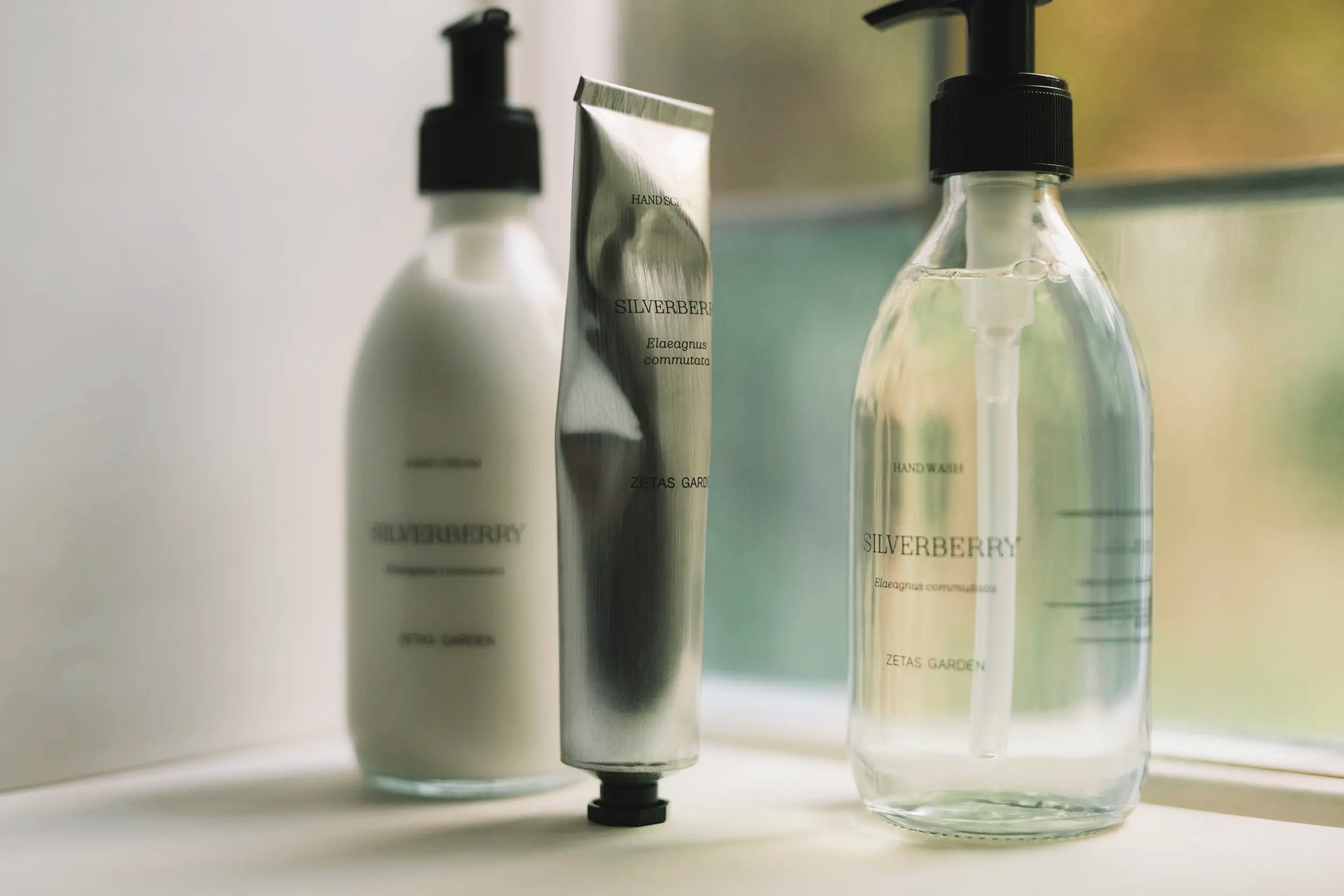 Trädgårdshandvård, handtvål, handkräm, handskrubb