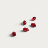 Glasdroppe 'Deep Red' 5-pack