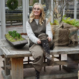 Knästrumpor i ull 'Hydrangea' dark brown