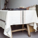 Linneduk Gypsum Tablecloth Stripe