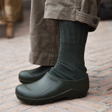 Strumpor i ull 'Ribbed' juniper green