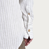 Trädgårdsskjorta 'Lark' stripe white/green