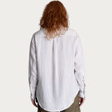 Trädgårdsskjorta 'Lark' stripe white/green